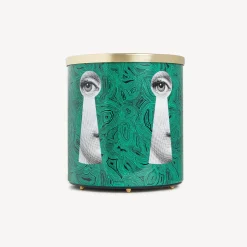 Paper Baskets<Fornasetti Paper Basket Serratura Su Malachite Green/White/Black