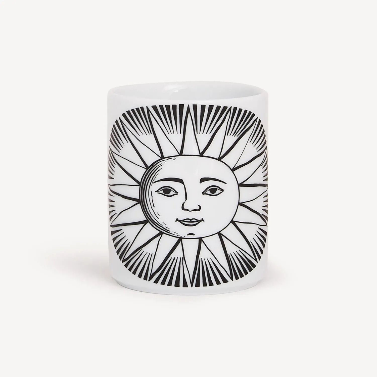 Small Containers<Fornasetti Pencil Holder Sole White/Black