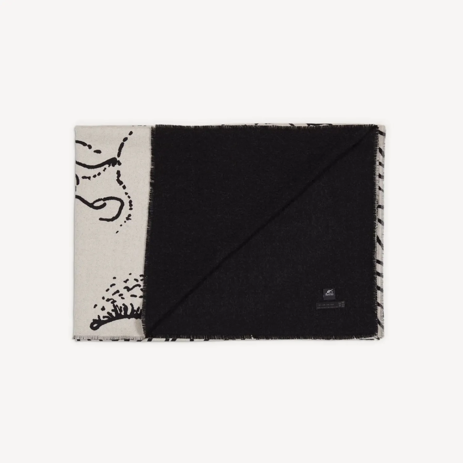 Plaid<Fornasetti Plaid Solingo White/Black