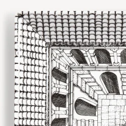 Decorative Plates<Fornasetti Plate Architettura White/Black