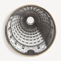 Decorative Plates<Fornasetti Plate Cupola Pantheon (Roma) White/Black/Gold