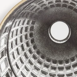 Decorative Plates<Fornasetti Plate Cupola Pantheon (Roma) White/Black/Gold