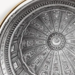 Decorative Plates<Fornasetti Plate Cupola San Pietro White/Black/Gold