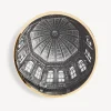 Decorative Plates<Fornasetti Plate Cupola Santa Maria Della Salute (Venezia) White/Black/Gold