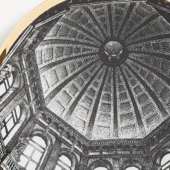 Decorative Plates<Fornasetti Plate Cupola Santa Maria Della Salute (Venezia) White/Black/Gold