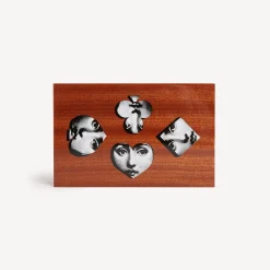 Glove Boxes<Fornasetti Playing Card Box Visi White/Black