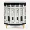 Cabinets<Fornasetti Polyhedric Bedside Table Casa Con Colonne White/Black