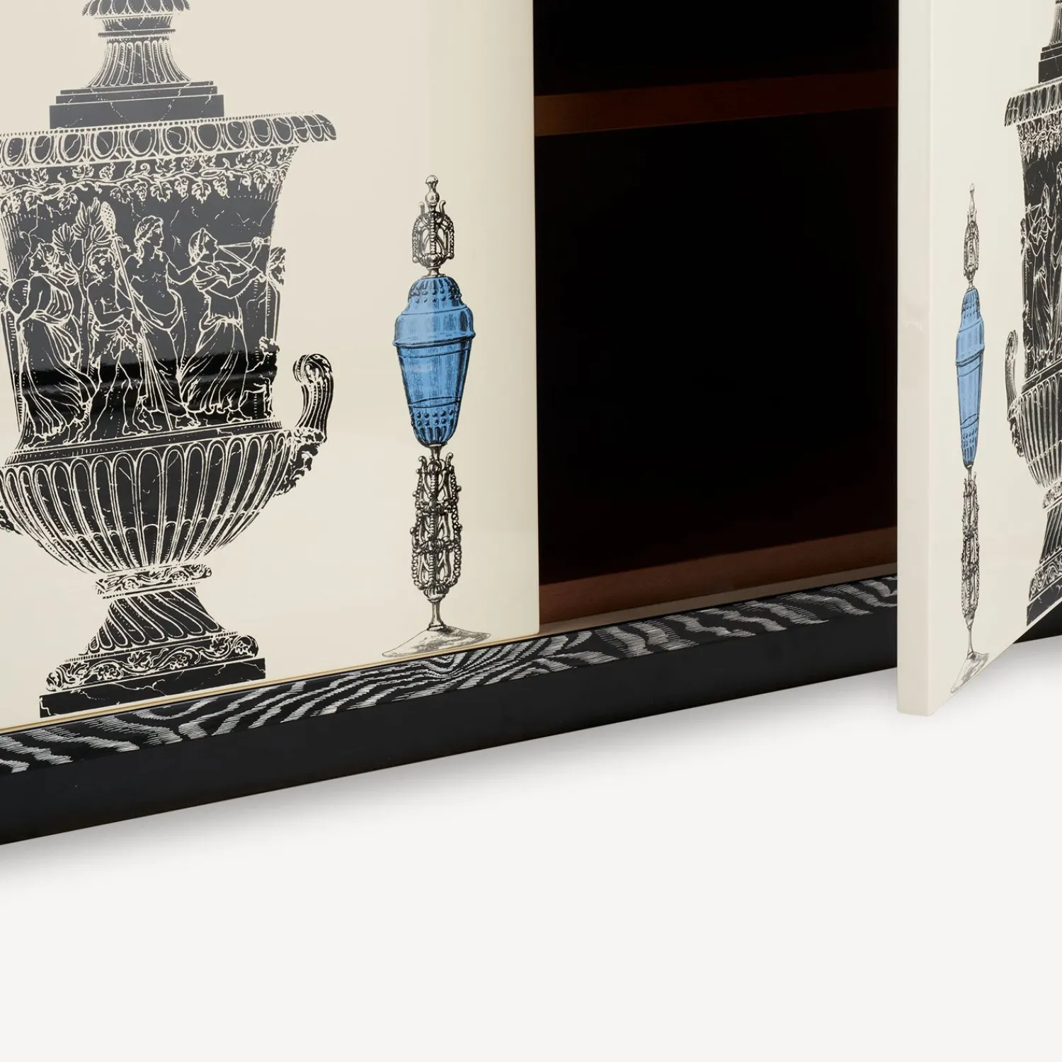 Curved Cabinets<Fornasetti Polyhedric Buffet Vasi Multicolour