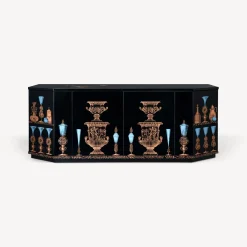 Curved Cabinets<Fornasetti Polyhedric Buffet Vasi Multicolour