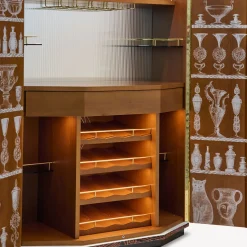 Curved Cabinets<Fornasetti Polyhedric Curved Bar Cabinet Vasi Multicolour