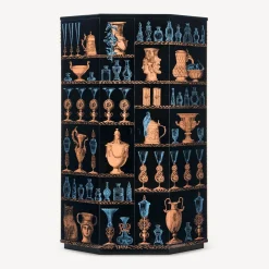 Curved Cabinets<Fornasetti Polyhedric Curved Bar Cabinet Vasi Multicolour