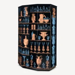 Curved Cabinets<Fornasetti Polyhedric Curved Bar Cabinet Vasi Multicolour