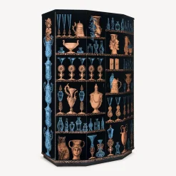 Curved Cabinets<Fornasetti Polyhedric Curved Bar Cabinet Vasi Multicolour