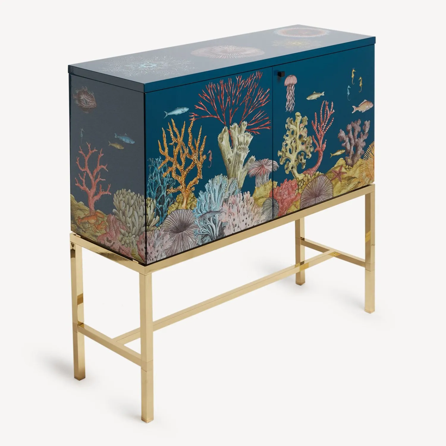 Cabinets<Fornasetti Raised Sideboard Fondo Marino Multicolour