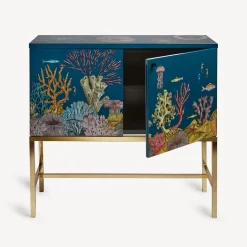 Cabinets<Fornasetti Raised Sideboard Fondo Marino Multicolour