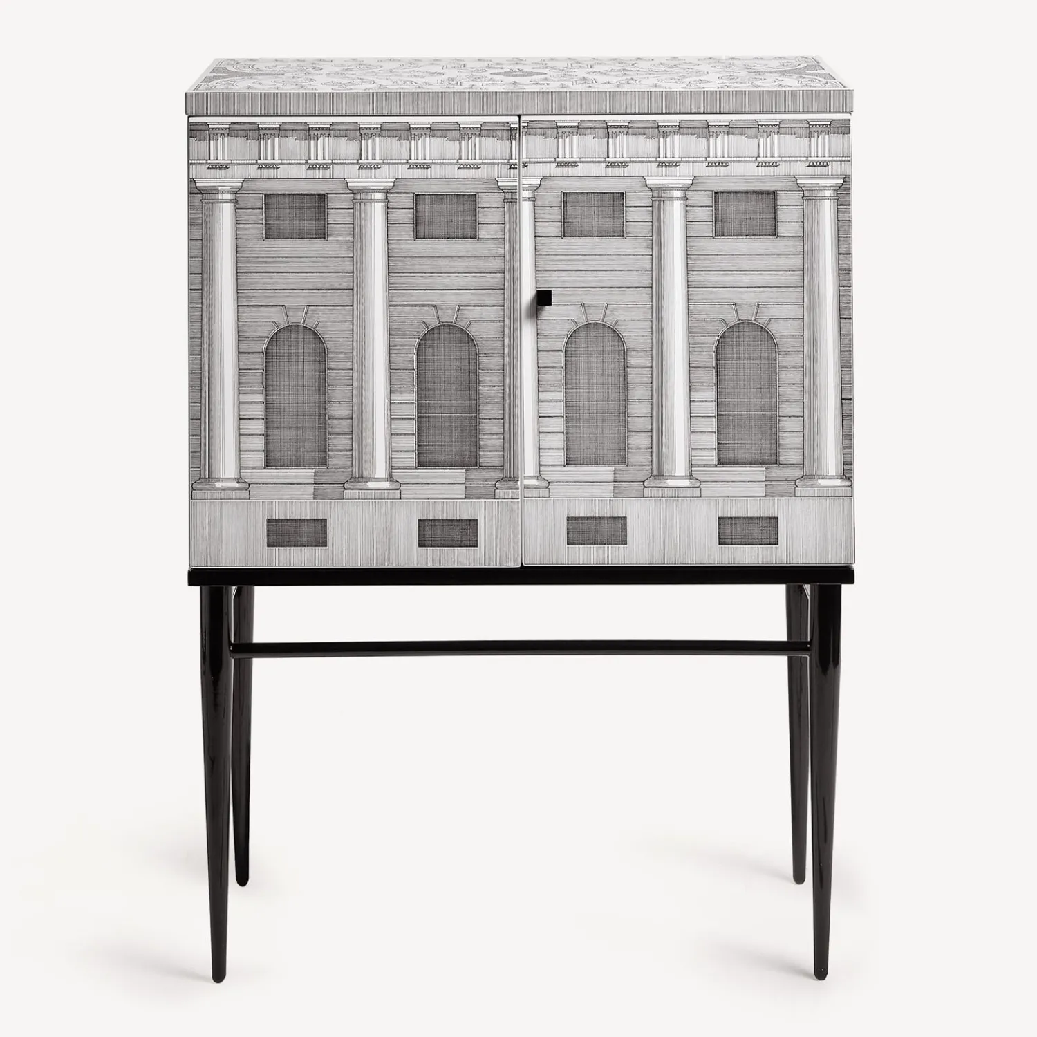 Cabinets<Fornasetti Raised Small Sideboard Architettura White/Black
