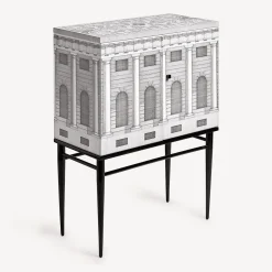 Cabinets<Fornasetti Raised Small Sideboard Architettura White/Black