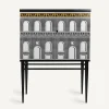 Cabinets<Fornasetti Raised Small Sideboard Facciata Quattrocentesca White/Black/Yellow