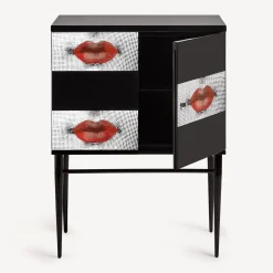 Cabinets<Fornasetti Raised Small Sideboard Kiss White/Black/Red