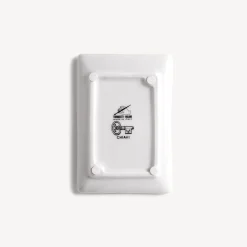 Design Ashtrays<Fornasetti Rectangular Ashtray Chiavi And Rombi White/Black/Gold