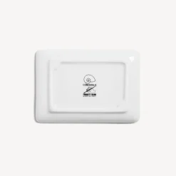 Design Ashtrays<Fornasetti Rectangular Ashtray Giro Di Conchiglie White/Black/Gold