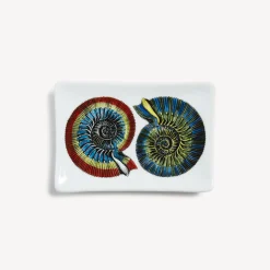 Design Ashtrays<Fornasetti Rectangular Ashtray Giro Di Conchiglie Multicolour