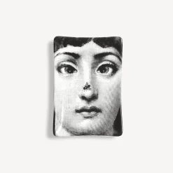Design Ashtrays<Fornasetti Rectangular Ashtray Tema E Variazioni N.363 White/Black