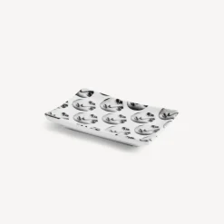 Design Ashtrays<Fornasetti Rectangular Ashtray Tema E Variazioni N.197 White/Black