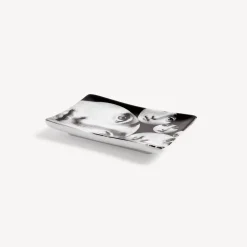 Design Ashtrays<Fornasetti Rectangular Ashtray Tema E Variazioni N.242 White/Black