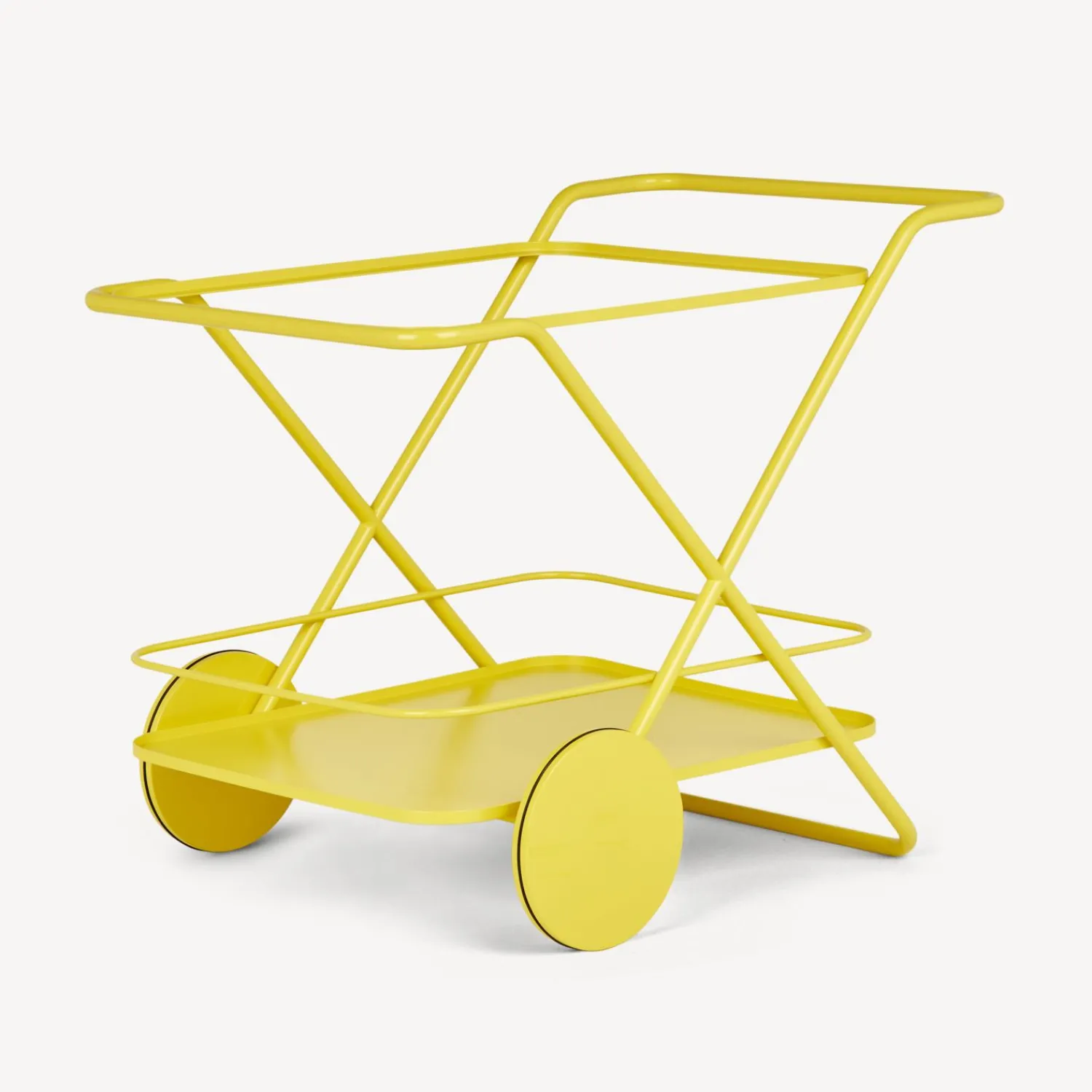 Food Trolley<Fornasetti Rectangular Food Trolley Yellow