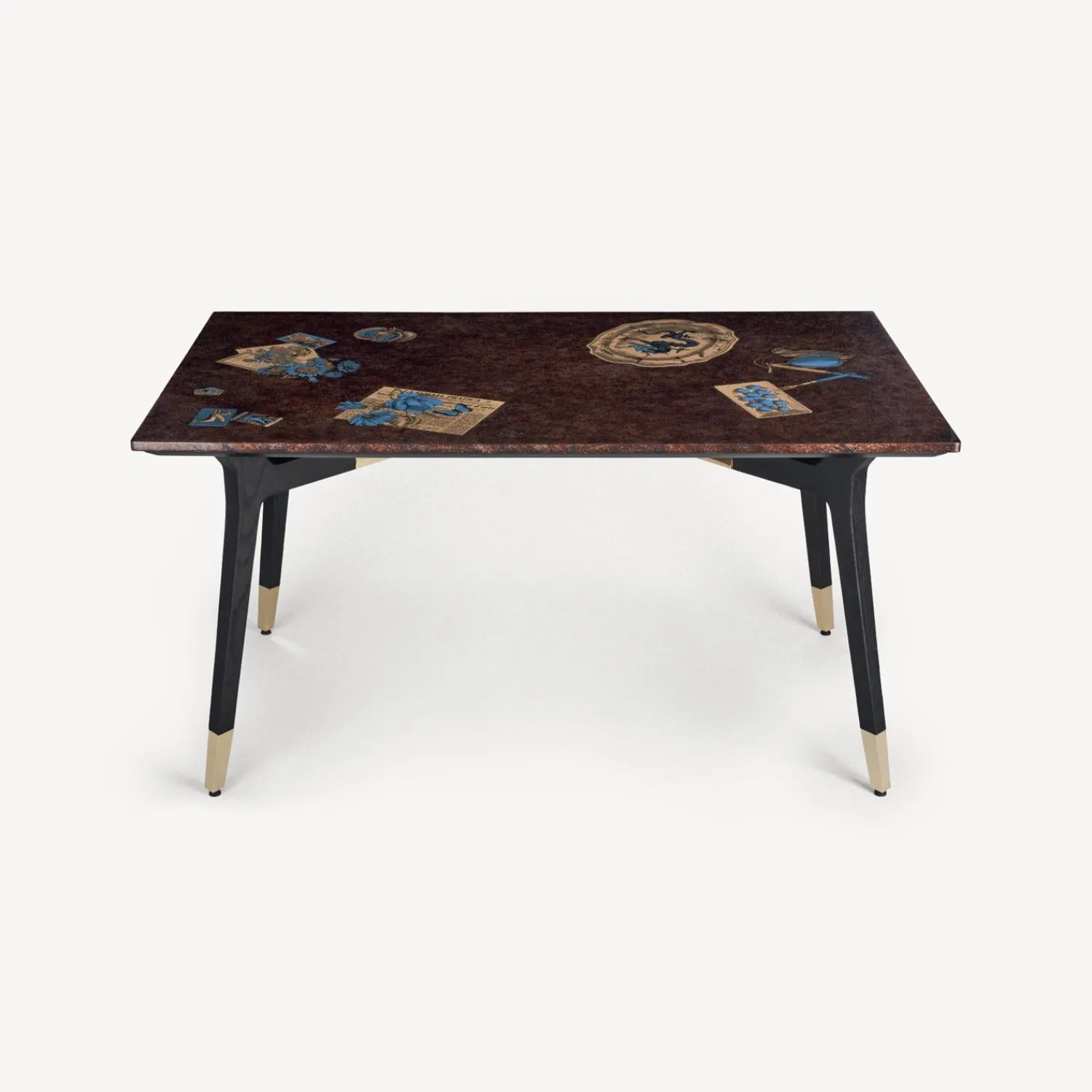 Tables<Fornasetti Rectangular Table Oggetti Sparsi Multicolour