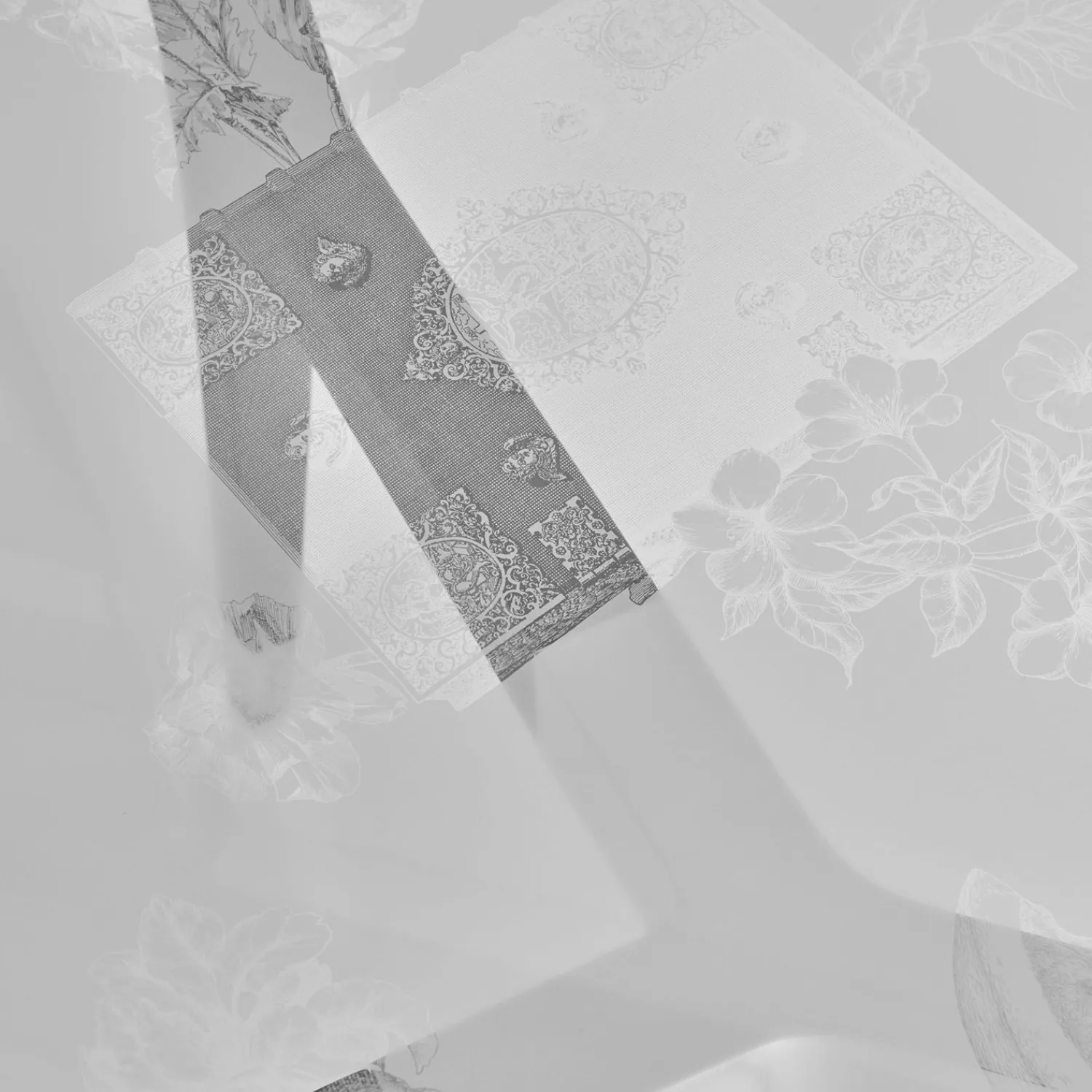Tables<Fornasetti Rectangular Table Oggetti Sparsi White