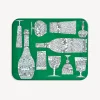 Decorative Trays And Pliants<Fornasetti Rectangular Tray Bottiglie Cocktail Green/White/Black