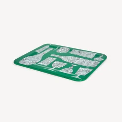 Decorative Trays And Pliants<Fornasetti Rectangular Tray Bottiglie Cocktail Green/White/Black