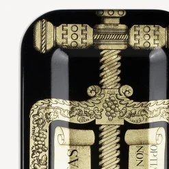 Decorative Trays And Pliants<Fornasetti Rectangular Tray Cavatappi Gold/Black
