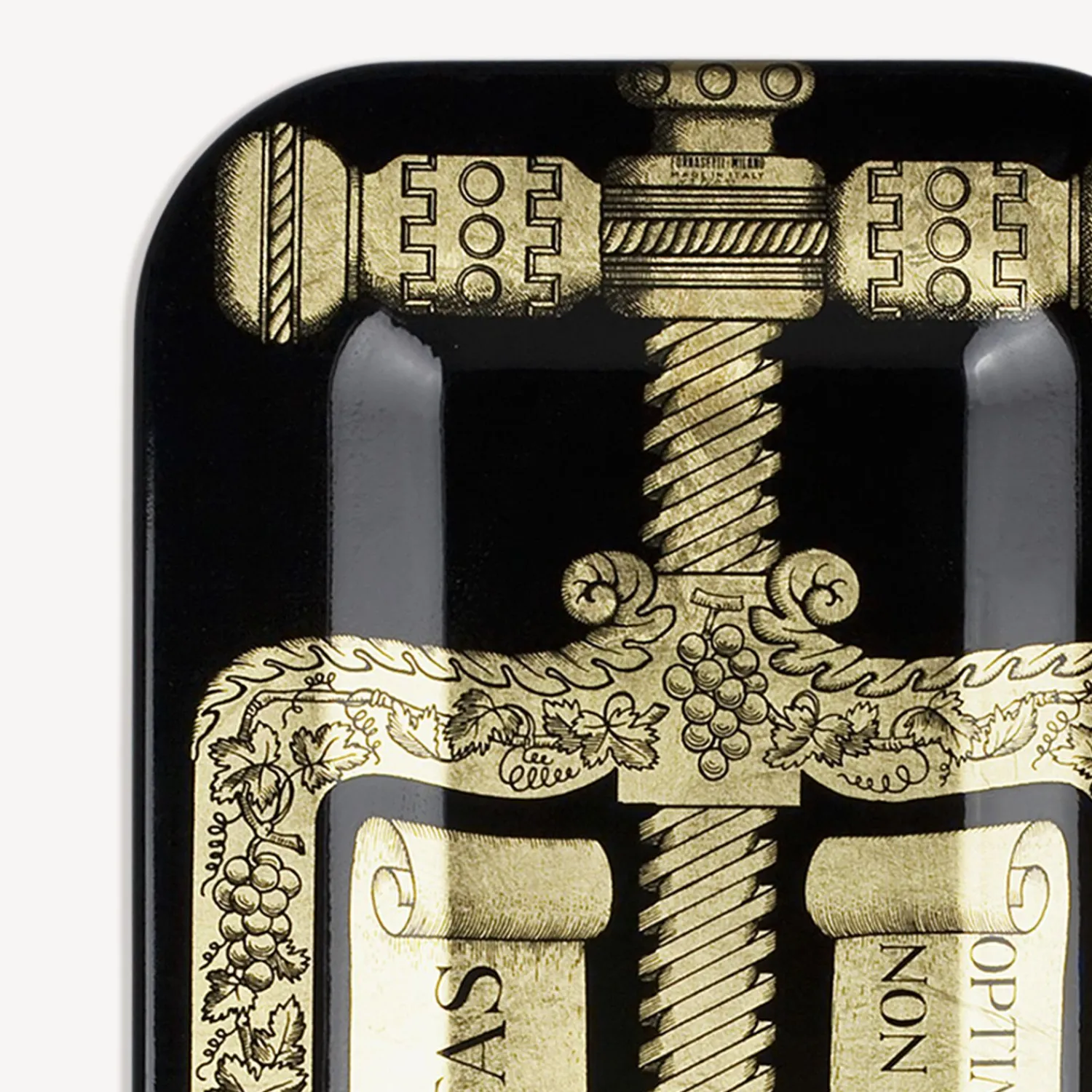 Decorative Trays And Pliants<Fornasetti Rectangular Tray Cavatappi Gold/Black