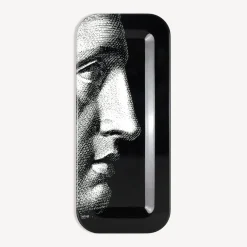 Decorative Trays And Pliants<Fornasetti Rectangular Tray Profilo White/Black