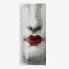 Decorative Trays<Fornasetti Rectangular Tray Red Lips - Tema E Variazioni N.397 White/Black/Red