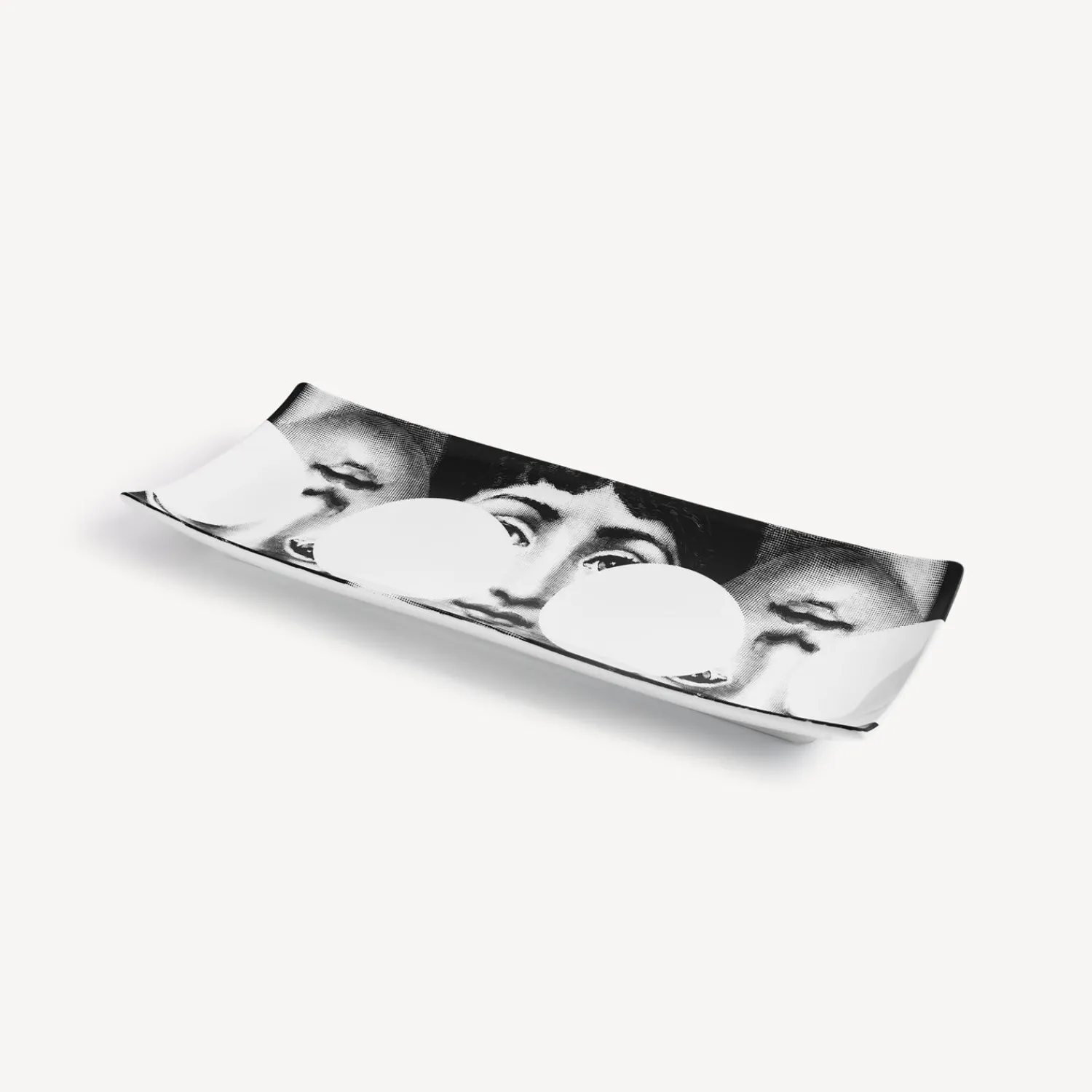 Decorative Trays<Fornasetti Rectangular Tray Tema E Variazioni N.149 White/Black