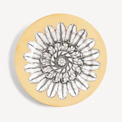 Decorative Plates<Fornasetti Rim Plate Rosone N.2 White/Black/Gold