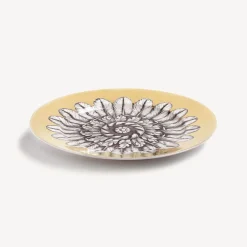Decorative Plates<Fornasetti Rim Plate Rosone N.2 White/Black/Gold