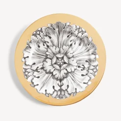Decorative Plates<Fornasetti Rim Plate Rosone N.3 White/Black/Gold