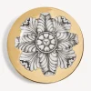 Decorative Plates<Fornasetti Rim Plate Rosone N.5 White/Black/Gold