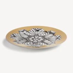 Decorative Plates<Fornasetti Rim Plate Rosone N.5 White/Black/Gold