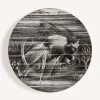 Decorative Plates<Fornasetti Rim Plate Sirene N.4 White/Black/Gold