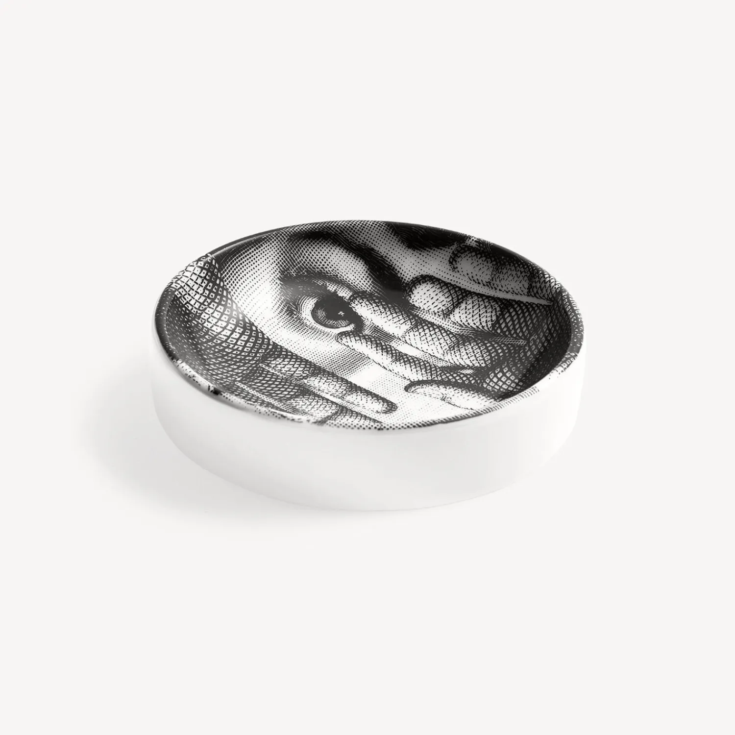 Design Ashtrays<Fornasetti Round Ashtray Tema E Variazioni N.154 White/Black