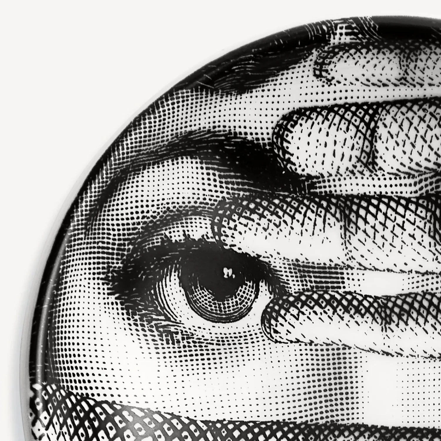 Design Ashtrays<Fornasetti Round Ashtray Tema E Variazioni N.154 White/Black