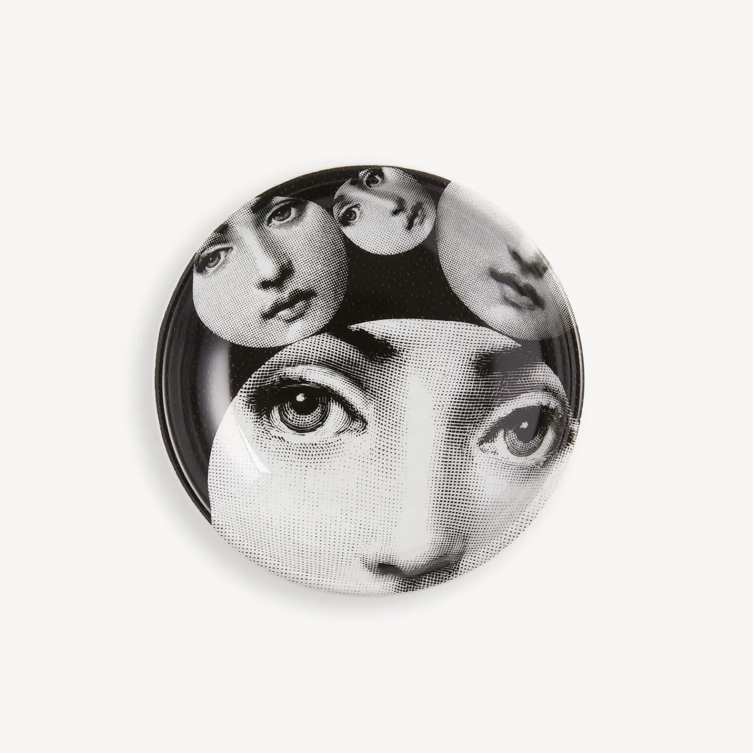 Design Ashtrays<Fornasetti Round Ashtray Tema E Variazioni N.242 White/Black