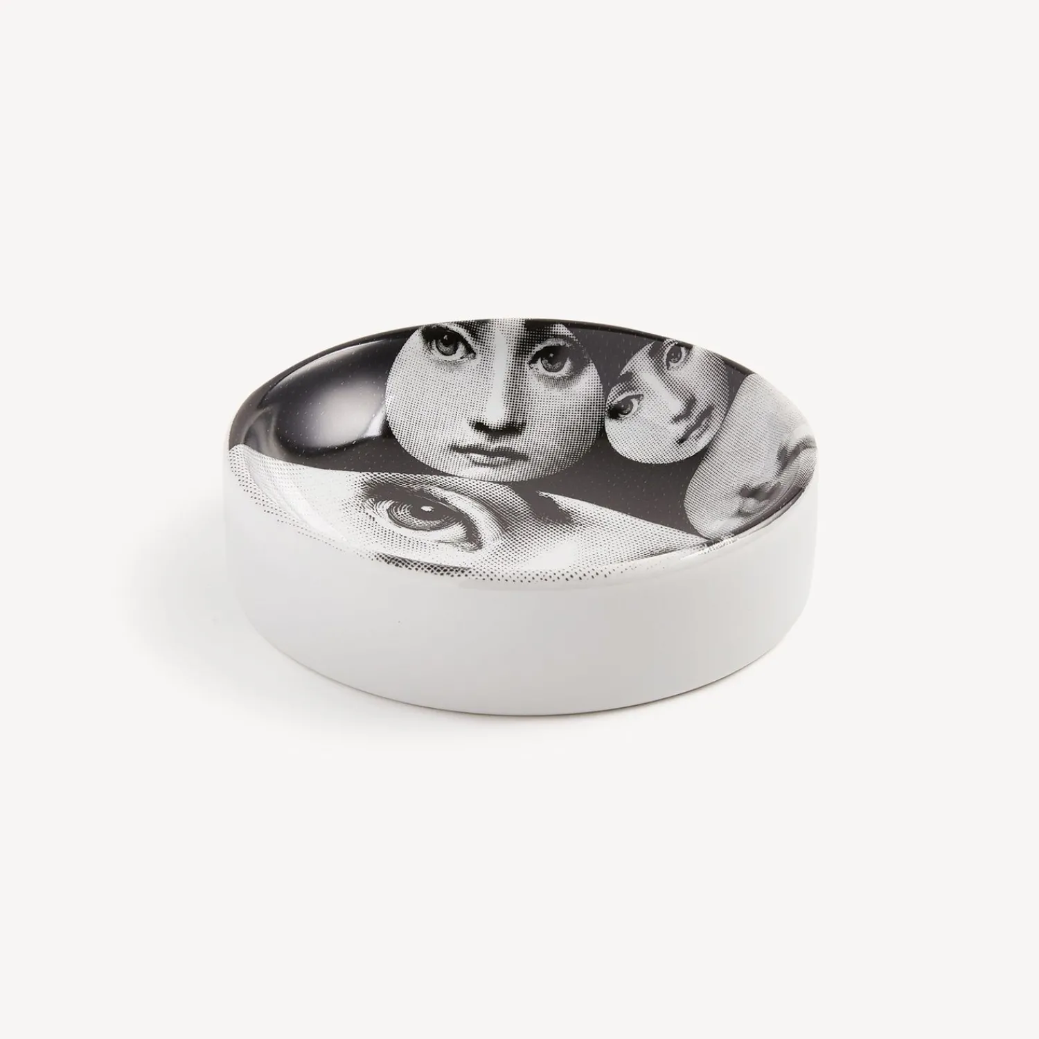 Design Ashtrays<Fornasetti Round Ashtray Tema E Variazioni N.242 White/Black