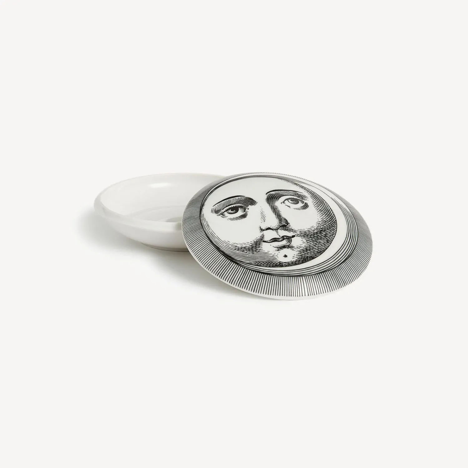 Small Containers<Fornasetti Round Box Luna White/Black